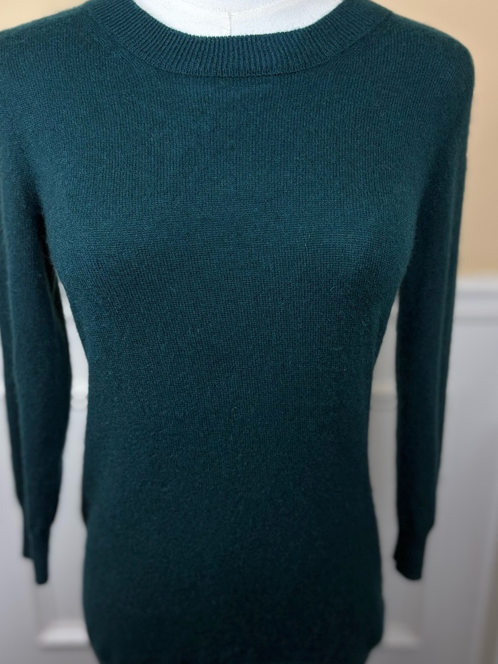 🌲 J.Crew Collection 100% Cashmere Sweater XS Deep Forest Green